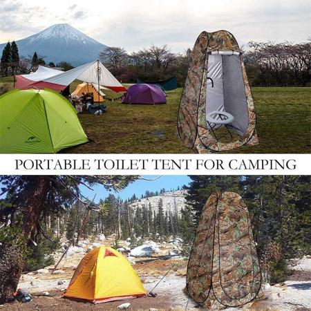 Tente de douche tente d'intimité douche pop up tente de toilettes à langer avec sac de transport pour l'extérieur à l'intérieur
 