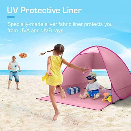 tente d'ombrage portable pour la pêche en camping en plein air (bleu)
 