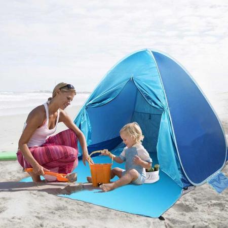 Tente de camping de plage familiale pliante entièrement automatique personnalisée de haute qualité
 