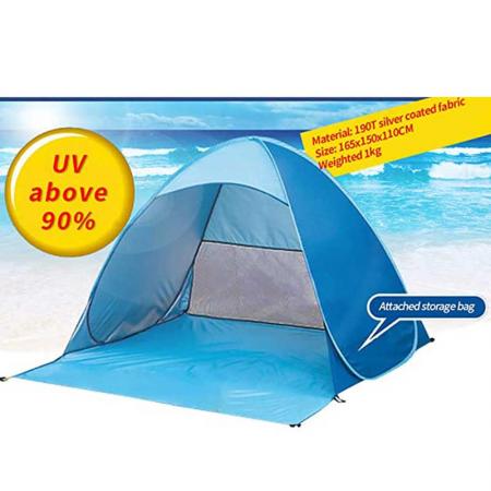 Tente portable instantanée anti UV abri solaire pop up tente de plage pour bébé
 