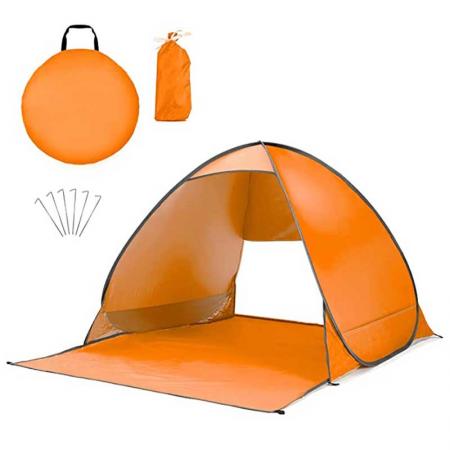 abri de plage anti-uv pare-soleil de tente de canopée de plage avec plancher étendu
 