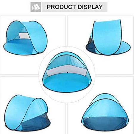 amazon vente chaude tente de plage rouge anti UV tente portable instantanée pop up bébé tente de plage pour le camping en plein air
 