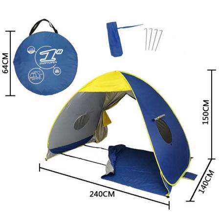 tente de camping pliable extérieure légère tente imperméable comme abri solaire
 