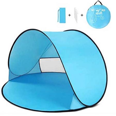 Logo personnalisé bébé tente plage anti UV instantané portable tente pop up bébé plage tente pour camping en plein air
 