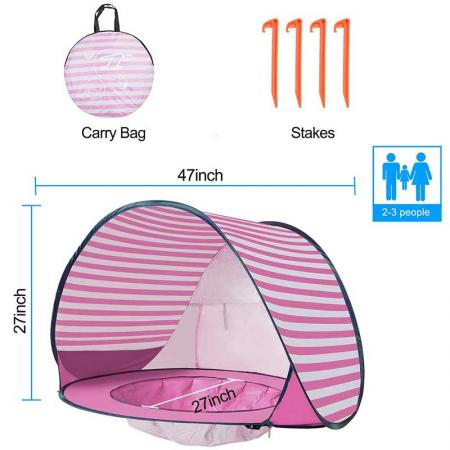 tente de plage ombre de plage anti UV portable tente abri soleil pop up bébé tente de plage
 