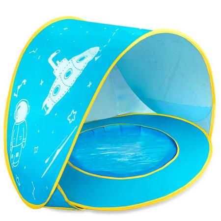 Tente bébé pop-up abri soleil avec piscine protection UPF 50+ pour bébé plage extérieur
 