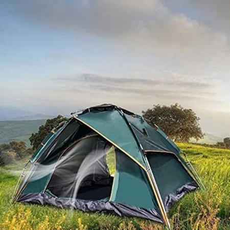 vente en gros 3-4 personnes vitesse entièrement automatique tentes ouvertes en stock double tente de camping tente soleil
 