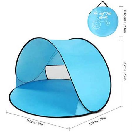 Logo personnalisé bébé tente plage anti UV instantané portable tente pop up bébé plage tente pour camping en plein air
 