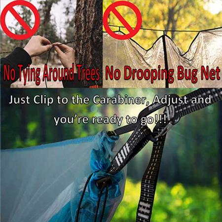 Amazon offres spéciales prix d'usine hamac moustiquaire camping en plein air moustiquaire convient à tous les hamacs simples/doubles
 