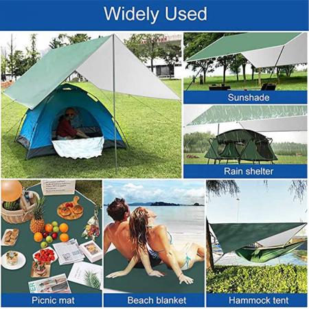 Hamac de camping en plein air portable en nylon léger avec moustiquaire et mouche anti-pluie
 