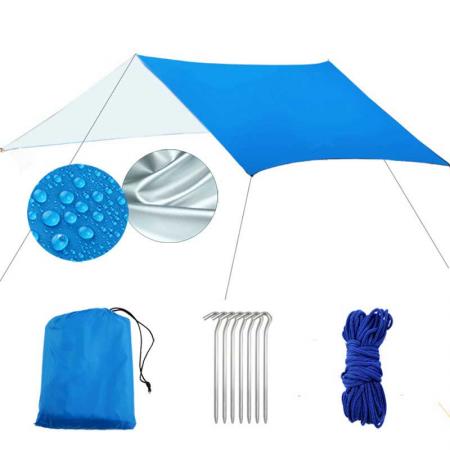 Portable étanche camping bâche abri parasol pluie mouche tente bâche
 