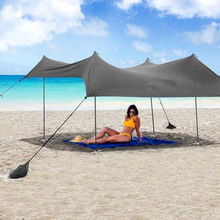 Tente de plage pop-up abri soleil ombre extérieure pour les voyages de camping pêche plaisir ou pique-niques
 