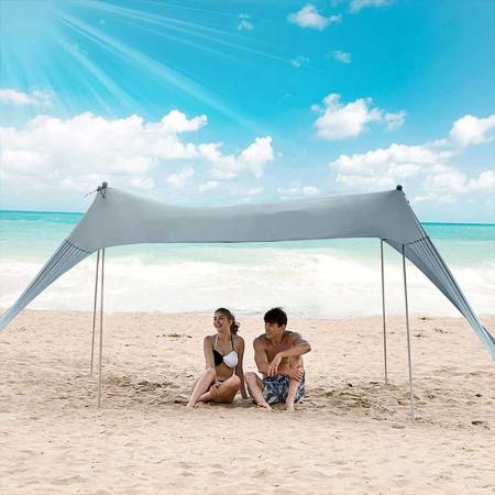 tente d'ombrage de plage légère portable extérieure avec protection UV
 