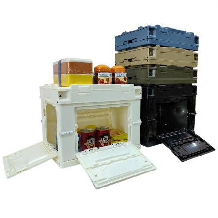 Boîte de rangement de cargaison durable en plastique boîte de rangement étanche aux intempéries organisateur de coffre de voiture boîte de rangement pliable
 