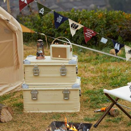 Boîte de rangement de camping Boîte de rangement fourre-tout en plastique Conteneur pour le camping
 