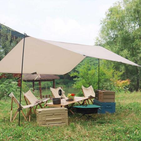 Bâche de tente de camping étanche portable facile à installer bâche parfaite pour hamac tente d'abri
 
