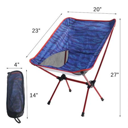 Chaise pliante au sol en aluminium léger, chaise de plage, chaise de camping 