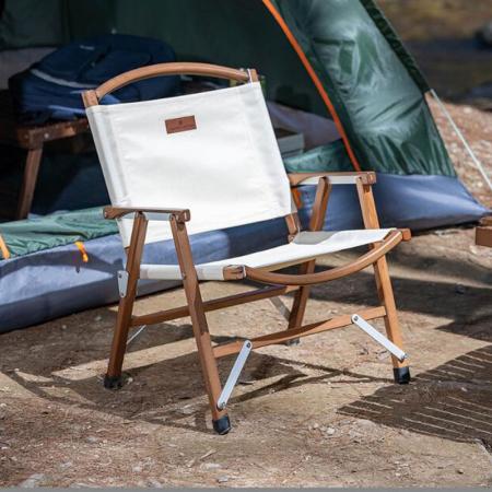 Chaise de jardin pliante en bois portative de chaise de camping de mobilier extérieur d'ODM d'OEM 