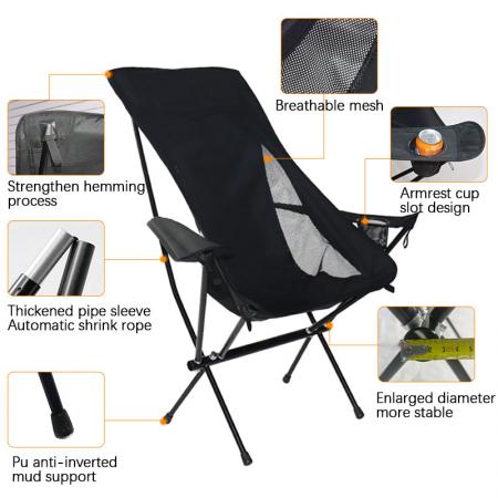 2022 chaise pliante plage chaise de camping légère pliable en plein air
 