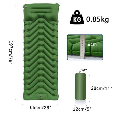 Amazon Hot Selling Camping Sleeping Pad, Tapis de couchage auto-gonflant pour le camping
 