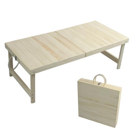 Table de pique-nique pliante en bois de nouvelle conception pour la plage de partie de pique-nique de BBQ de camp
 
