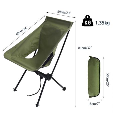 Chaise de camping pliante robuste en aluminium 7075 Fram simple et adaptée aux besoins du client 