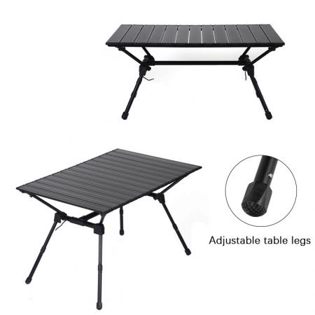 Table de camping pliable en aluminium ultra-léger de nouvelle conception Table de pique-nique pliable OEM ODM Table de camping pliable réglable en hauteur 