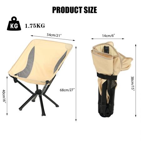 Chaise de camping robuste Chaise pliante légère en bouteille pour le camping en plein air S'installe en 5 secondes 