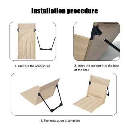 Chaise de camping paresseuse chaise de randonnée ultra-légère chaise OEM pour camping en plein air facile à installer 