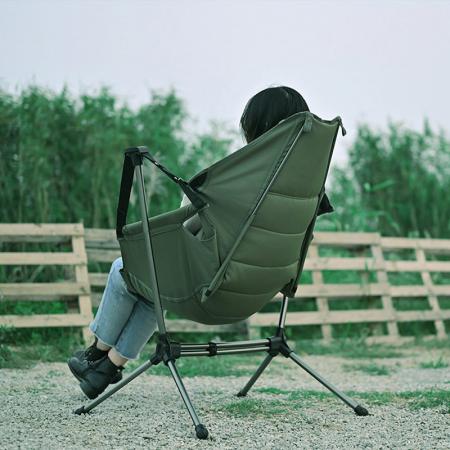 Chaises berçantes de camping pliantes robustes pour la pêche en plein air 