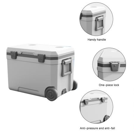 LOGO fait sur commande de boîte réfrigérée de stockage de pique-nique de boîte froide d'isolation montée par grande voiture 45L 