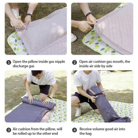 Double matelas de couchage auto-gonflant PVC Camping tapis de couchage ultra-léger pour Camping 2 personnes épaisseur 3 cm/5 cm 