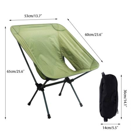 Chaise pliante en aluminium chaise de camping portable chaise de plage pliable légère extérieure pour la pêche 