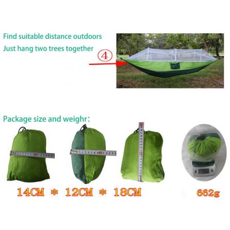 Moustiquaire Hamac Camping Bug Net pour le camping en plein air et la randonnée
 