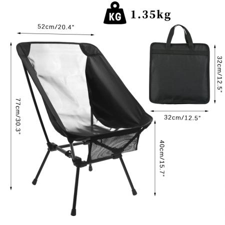 Chaise d'extérieur pliable, sac à dos de plage basse, chaise d'extérieur de Camping en métal pour jardin 