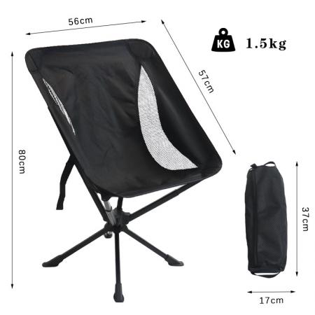 Nouveauté Camping balançoire chaise en métal chaise extérieure chaises pliantes portables 360 degrés chaises pliantes pivotantes
         
