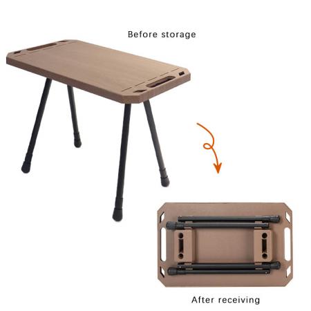Table pliante de Camping tactique de pique-nique pliable légère en aluminium multifonctionnelle extérieure avec sac de transport
         