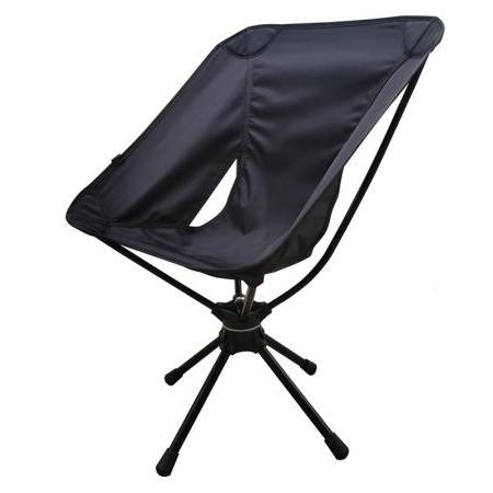 Vente chaude chaise de camping pivotante à 360 degrés chaise de plage portable pliante extérieure chaise de pêche 