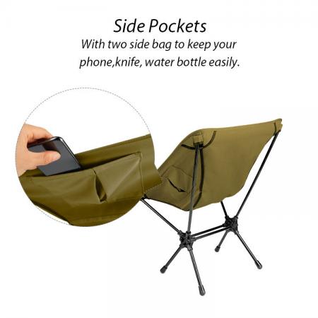 Chaises de camping à bascule robustes et portables pliables 