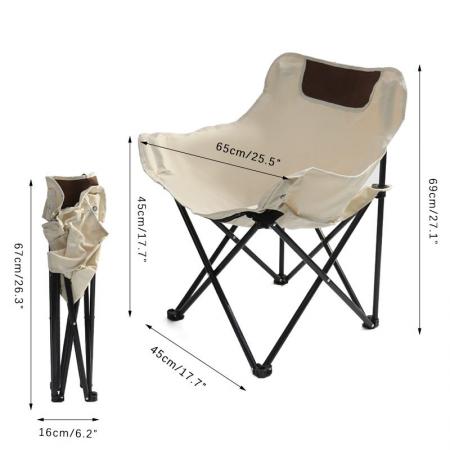 Chaise de lune de camping extérieure en aluminium léger 