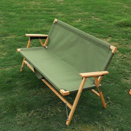 Double chaise en bois massif de pique-nique de Camping de plage extérieure portative 