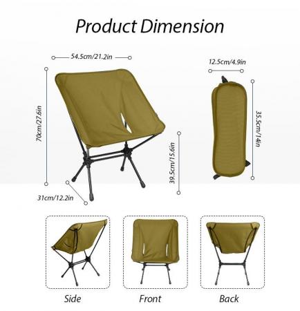 Chaises de camping à bascule robustes et portables pliables 