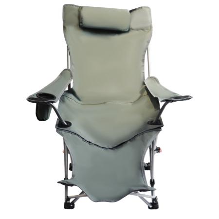 Chaise longue pliante inclinable portative avec logo personnalisé avec repose-pieds amovible 