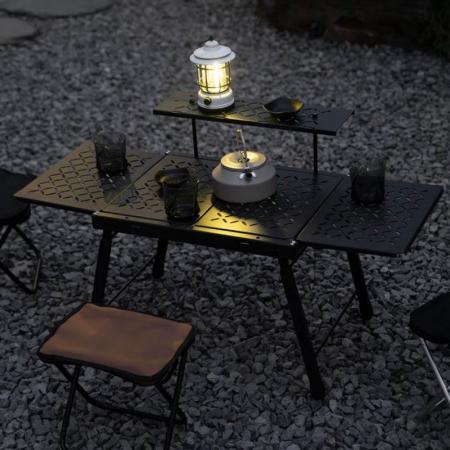Table de Camping en aluminium portative réglable légère de combinaison libre adaptée aux besoins du client extérieure pliable d'Igt 