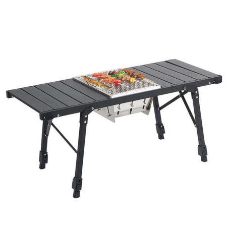 Table pliante en aluminium IGT, Portable, léger, réglable en hauteur, pour l'extérieur, Camping, vente en gros 