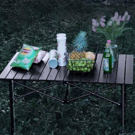Table pliante stable de triangle de rouleau d'oeufs de camping portatif extérieur 