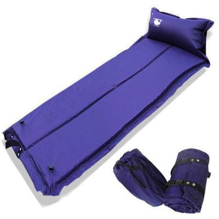 Coussin de couchage léger et imperméable auto-gonflant avec oreiller pour tapis de randonnée de Camping 