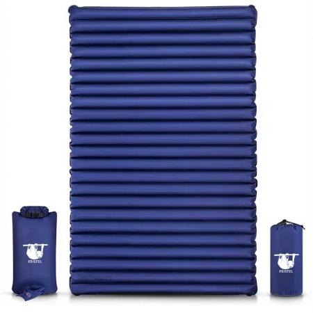 Tapis de couchage de camping gonflable ultraléger avec pompe à pied intégrée 
