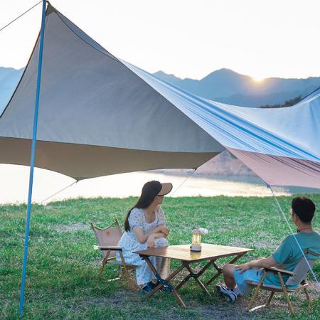 Abri de camp de bâche anti-pluie ultraléger à installation facile pour l'extérieur 