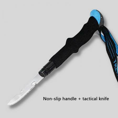 Canne de randonnée rétractable ultralégère multifonctionnelle, équipement d'escalade en plein air